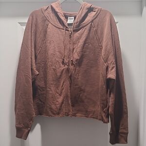 NWT PINK Victoria's Secret Brown Zip-Up Hoodie